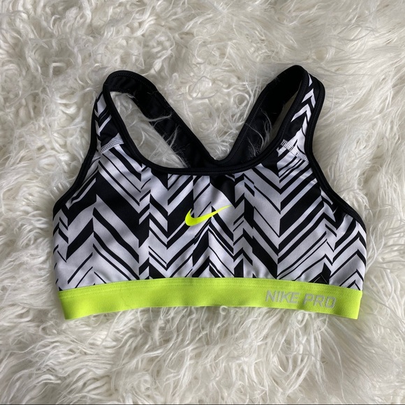 Nike Other - Nike Pro Dri-Fit Yellow/White/Black Sports Bra (S)
